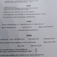 Menu at Dave's Pop Up Vegan Cafe - temporarily closed in Knoydart