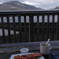 Breakfast with a view at Dave's Pop Up Vegan Cafe - temporarily closed in Knoydart