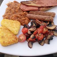 The full vegan cooked breakfast at Dave's Pop Up Vegan Cafe - temporarily closed in Knoydart