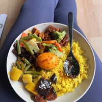 Second mix (all vegan apart from the egg) at Toko Cendana in The Hague