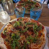 Vegan pizza with Oumph. at Cyrano - Jönköping in Jonkoping