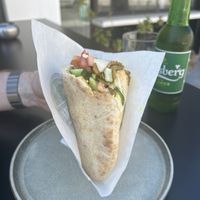 Shawarma pitta  at Hummus Eliyahu in Paphos