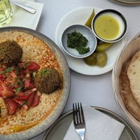 Hummus and falafel at Hummus Eliyahu in Paphos
