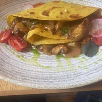 Spinach mushroom pancake  at Soul Kitchen in Sofia
