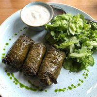 Stuffed grape leaves special at Soul Kitchen in Sofia