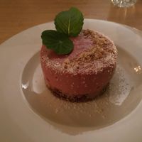 Raspberry dessert at Soul Kitchen in Sofia