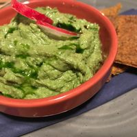 Avocado dip with raw crackers at Soul Kitchen in Sofia