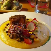 Polenta with grilled cheese at Soul Kitchen in Sofia