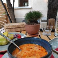 Soup and pancake at Soul Kitchen in Sofia