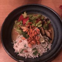 Tofu curry. Very tasty but such a ridiculously small bowl for the price of $12!  at Soul Kitchen in Sofia