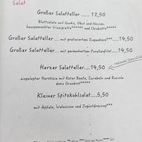 Some of the vegan/ veggie options at Ruinen Romantik in Quedlinburg