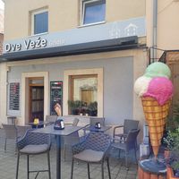 The front of the shop at Dve Veže Gelato in Pezinok