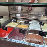 The daily selection of sorbets at Dve Veže Gelato in Pezinok