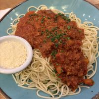 Vegan bolognesee  at Sloans  in Glasgow