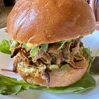 Mushroom sandwicyum  at Café Petiole in London