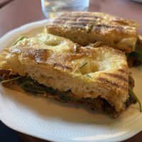 Pickled aubergine with tahini  at Café Petiole in London