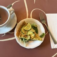 Vegan quiche! Yumm  at Café Petiole in London