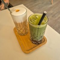 Iced coffee & blueberry Matcha at Soul of Coffee in Berlin