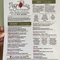 menu, 2024  at Magnolia's Kitchen in Escalante