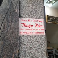 Address and phone number at Bánh mì Chay Thuận Hảo in Ho Chi Minh City