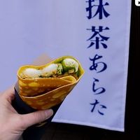matcha crepe at Matcha Arata - 抹茶あらた in Kawagoe