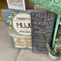 Sign  at Panederia Muju in Minca