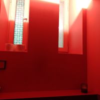 Toilette mit sakralem Flair at Wanda in Berlin