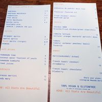 Menu at Wanda at Wanda in Berlin