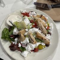 Chicken Greek salad. Violife feta   at Roman's Pizza House in Absecon