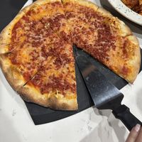 Personal pie with vegan bacon  at Roman's Pizza House in Absecon