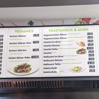 Menu at Mervan Bistro in Berlin