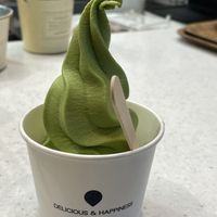 Vegan matcha soft serve (rice milk)  at HND - Chaya Vegan Friendly Tokyo - T3 in Ota