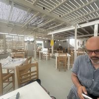Outside seating  at Mamma Mia in Sifnos