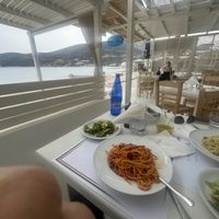 Pasta with a view  at Mamma Mia in Sifnos