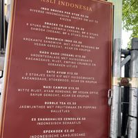 Menu   at Indonesia Asli in Utrecht