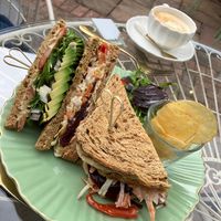 Came with a little side salad and crisps   at Joanna's Boutique Tearoom in Chichester