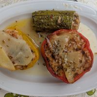 Gemista (stuffed vegetables) at Vegera in Crete