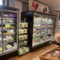 Such a huge selection on vegan meats, cheeses, cakes, chocolates and much more!   at Maran Vegan in Vienna