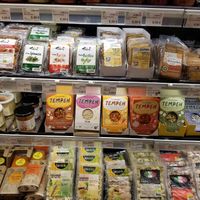 Baked/spiced tofu & other proteins at Maran Vegan in Vienna