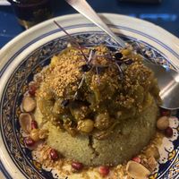 Cous cous con cipolla e melagrana   at Riad Majorelle in Milan