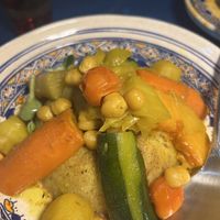 Cous cous with vegetables   at Riad Majorelle in Milan