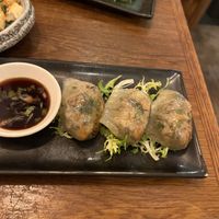 Crunchy veg and peanut dumplings   at RedFarm in London