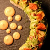 Vegan Sapphire Roll Made with Jackfruit at Jade Beverly Hills in Beverly Hills