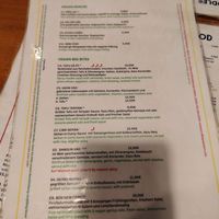 Vegan menu at Kotti Dang in Berlin