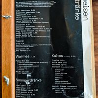 Drinks menu page at V-Cake at V-Cake Cafe in Dresden
