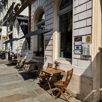 Outside of V-Cake at V-Cake Cafe in Dresden