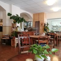 the interior at V-Cake Cafe in Dresden