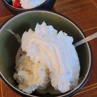 Coconut almond and lotus ice cream with cream   at V-Cake Cafe in Dresden