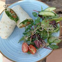 Wrap with "salmon" at V-Cake Cafe in Dresden