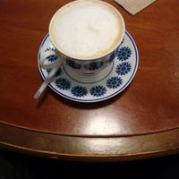 Almond milk capuccino at V-Cake Cafe in Dresden